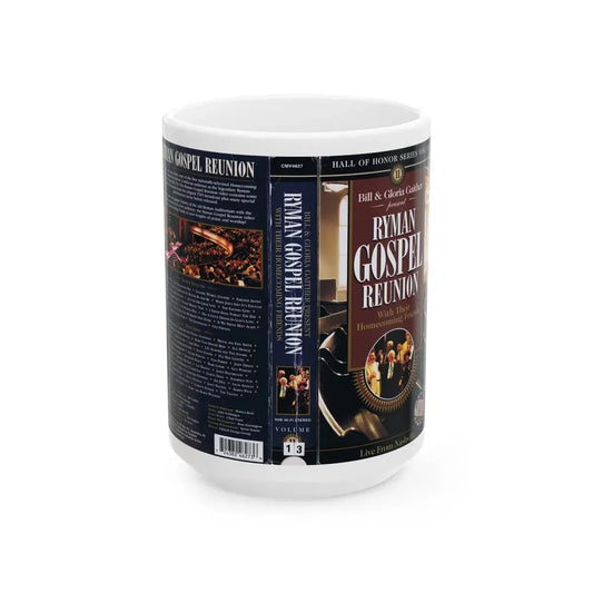 RYMAN GOSPEL REUNION (VHS COVER) - White Coffee Mug 15oz - Go Mug Yourself