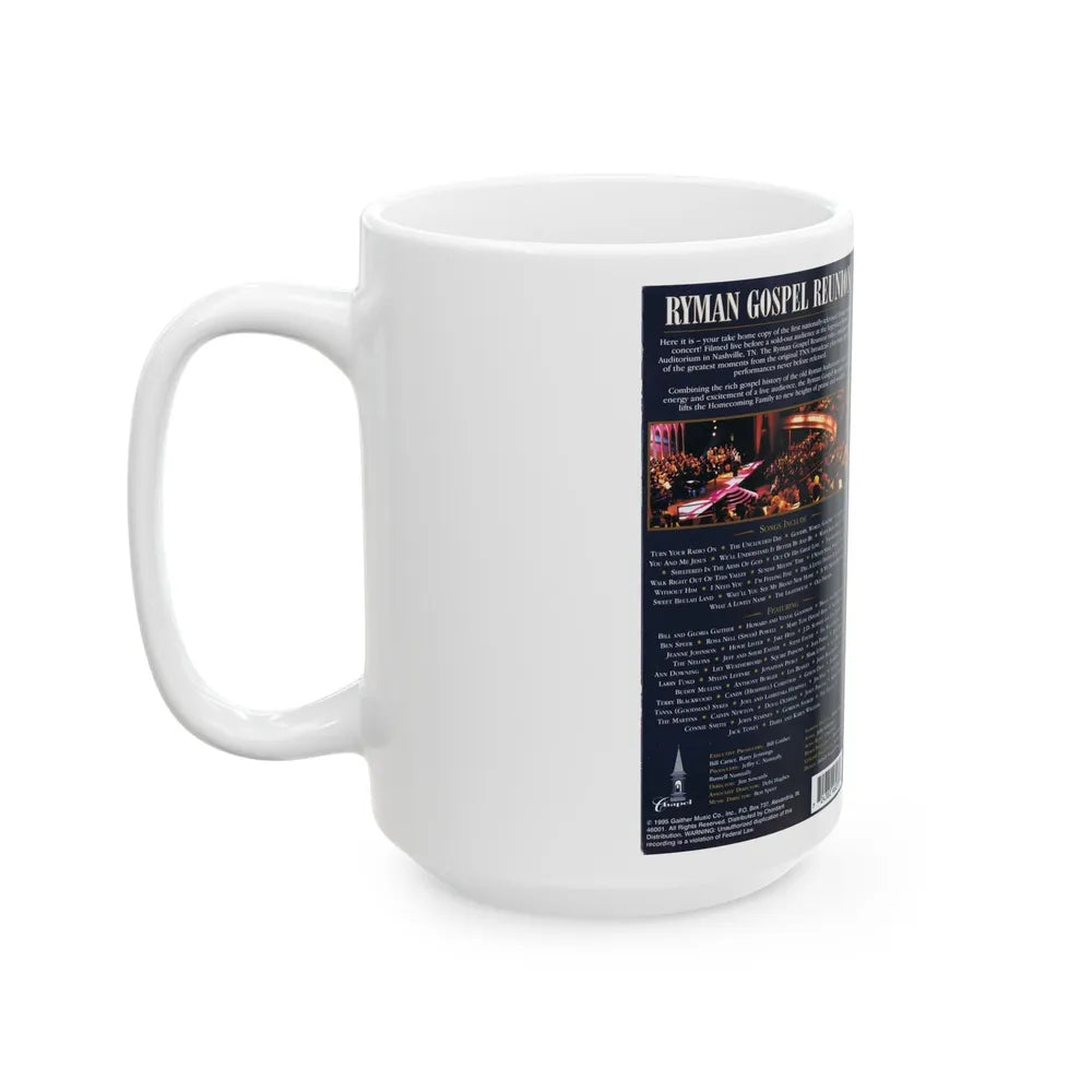 RYMAN GOSPEL REUNION (VHS COVER) - White Coffee Mug-Go Mug Yourself