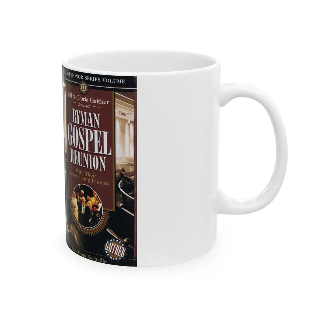 RYMAN GOSPEL REUNION (VHS COVER) - White Coffee Mug - Go Mug Yourself