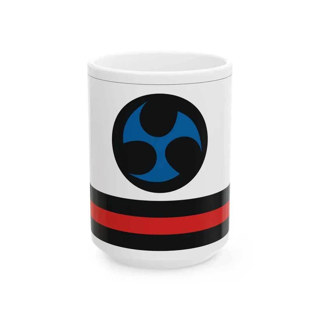 Ryukyu Islands flag until 1875 bordered (Japan) White Coffee Mug 15oz - Go Mug Yourself