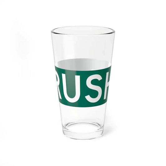 S Rush St Chicago (Illinois) (Road Sign) Pint Glass 16oz 16oz - Go Mug Yourself
