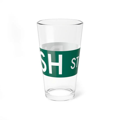 S Rush St Chicago (Illinois) (Road Sign) Pint Glss 16oz - Go Mug Yourself