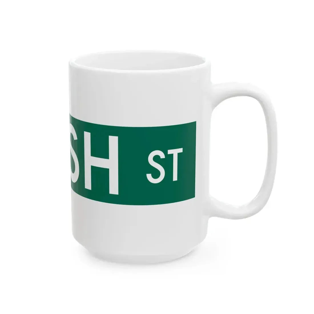 S Rush St Chicago (Illinois) (Road Sign) White Coffee Mug - Go Mug Yourself