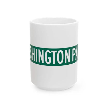 S Washington Park Ct Chicago (Illinois) (Road Sign) White Coffee Mug 15oz - Go Mug Yourself