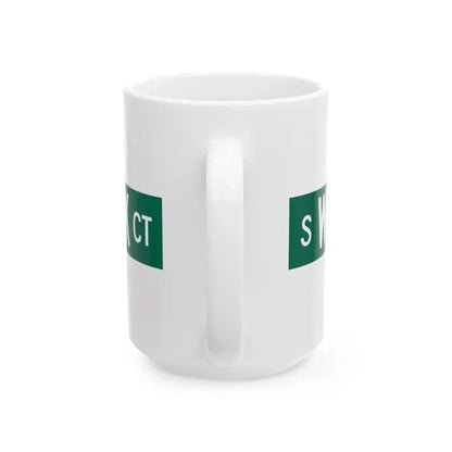 S Washington Park Ct Chicago (Illinois) (Road Sign) White Coffee Mug - Go Mug Yourself