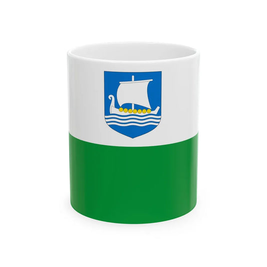 Saaremaa lipp (Estonia) White Coffee Mug 11oz - Go Mug Yourself