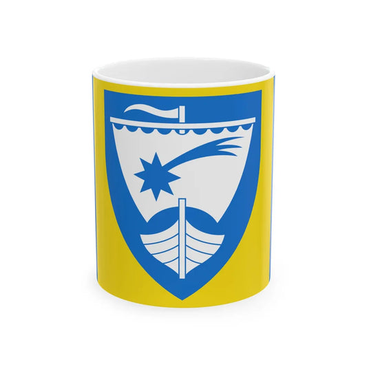 Saaremaa vald lipp (Estonia) White Coffee Mug 11oz - Go Mug Yourself
