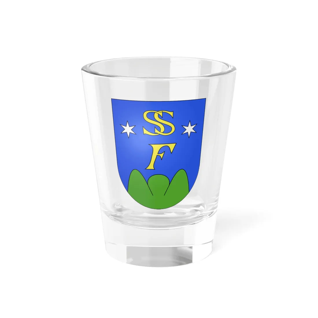 Saas-Fee-coat of arms (Switzerland) (Coat of Arms) Shot Glass 1.5oz 1.5oz - Go Mug Yourself