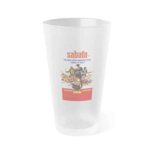 SABATA 1969 Movie Poster - Frosted Pint Glass 16oz-16oz-Frosted-Go Mug Yourself