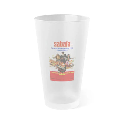 SABATA 1969 Movie Poster - Frosted Pint Glass 16oz 16oz Frosted - Go Mug Yourself