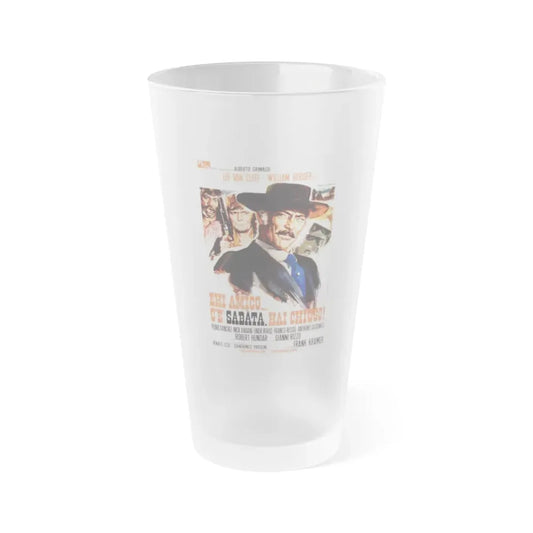 SABATA (ITALIAN) 1969 Movie Poster - Frosted Pint Glass 16oz 16oz Frosted - Go Mug Yourself