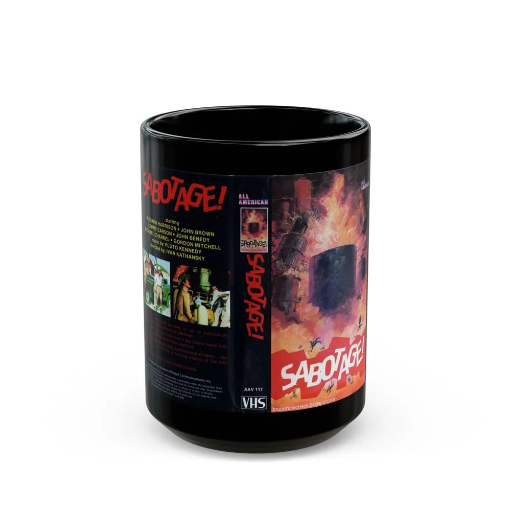 SABOTAGE (VHS COVER) - Black Coffee Mug-15oz-Go Mug Yourself