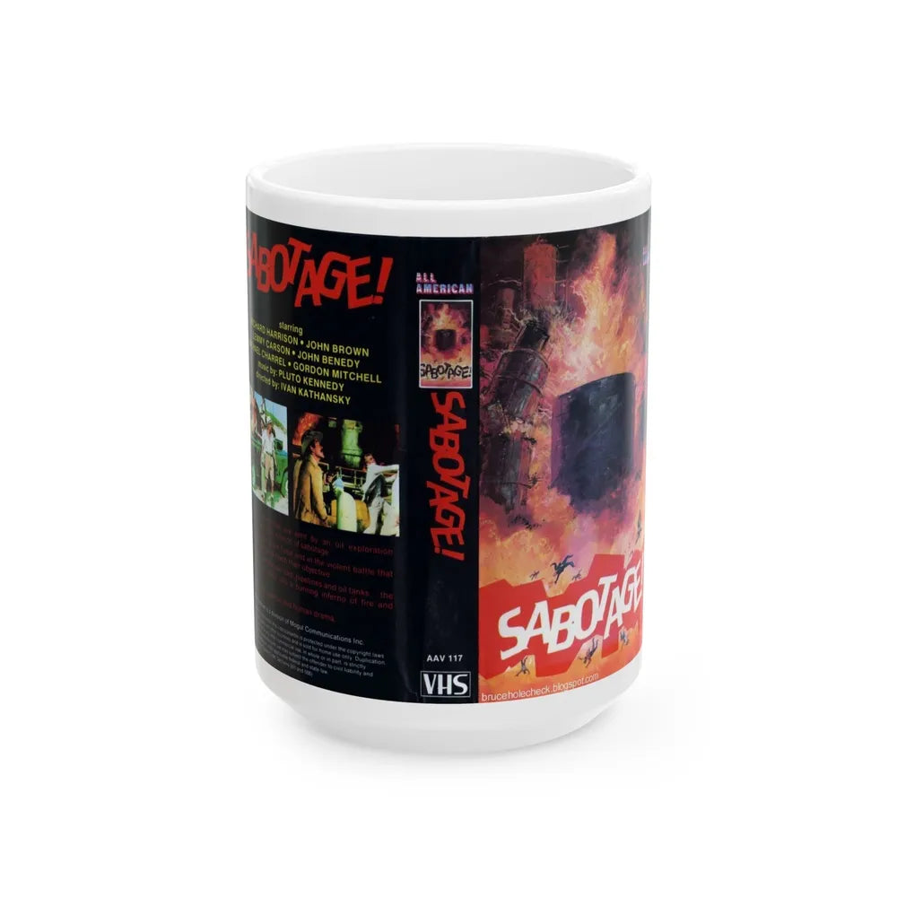 SABOTAGE (VHS COVER) - White Coffee Mug-15oz-Go Mug Yourself