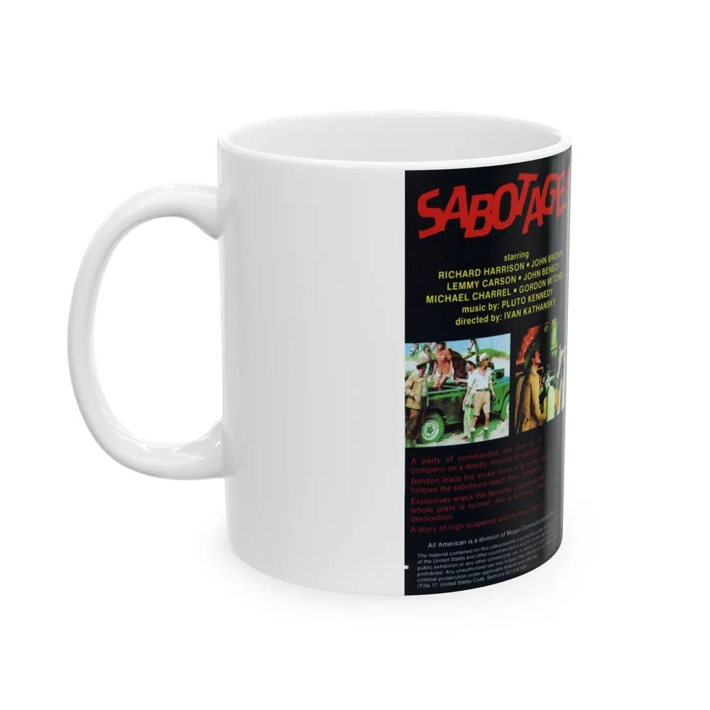 SABOTAGE (VHS COVER) - White Coffee Mug-Go Mug Yourself