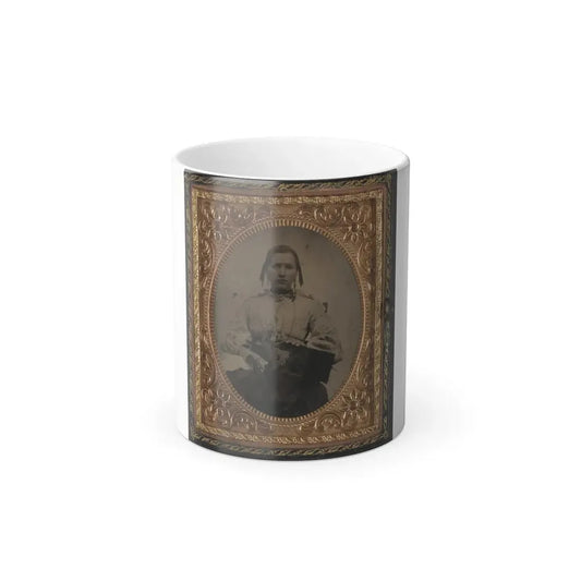 Sabria Clack With Cased Photograph of Her Husband, Private W.R. Clack, of Co. B, 43Rd Tennessee Infantry Regiment (U.S. Civil War) Color Changing Coffee Mug 11oz Default Title 11oz - Go Mug Yourself