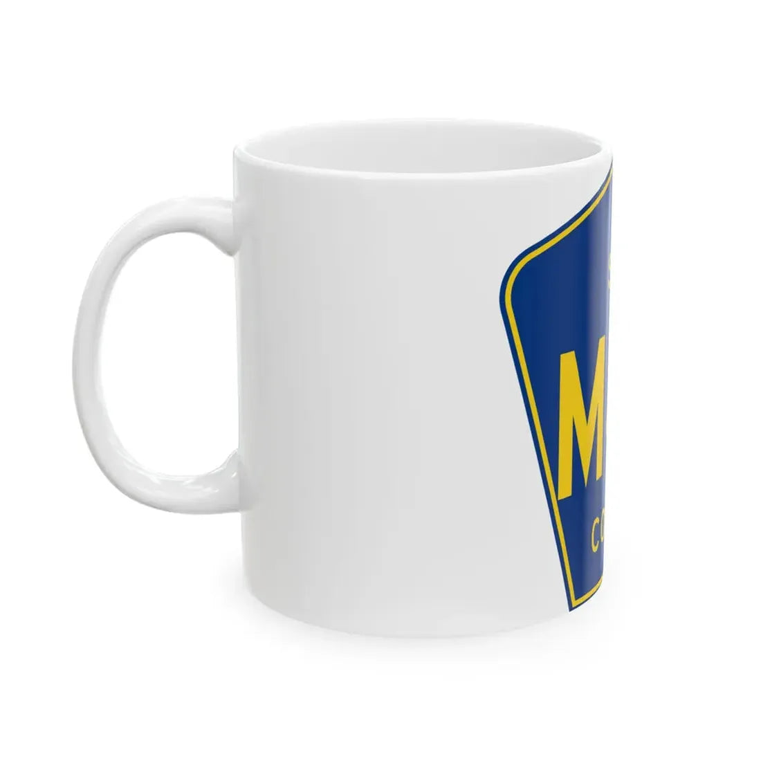 Sac County Route M43 IA (Iowa) (Road Sign) White Coffee Mug - Go Mug Yourself