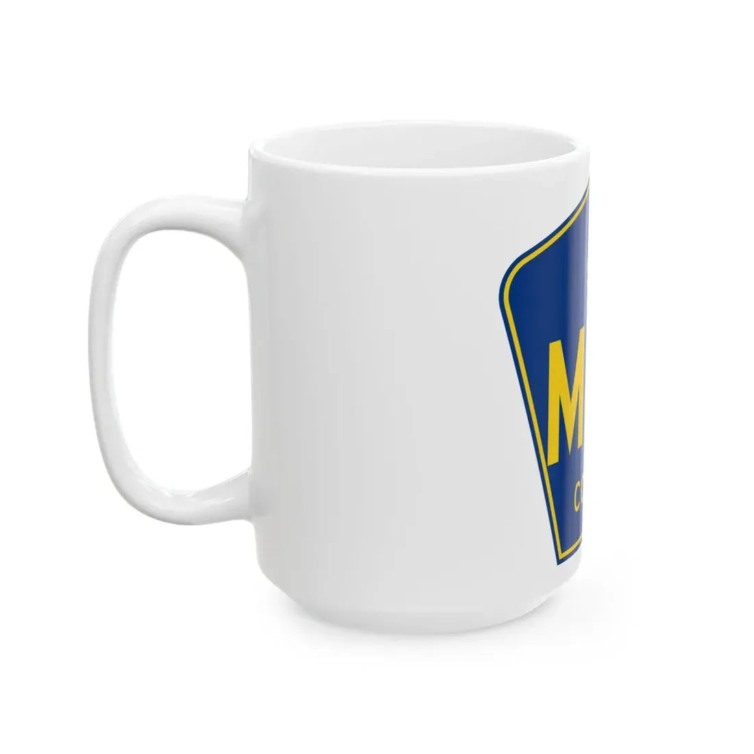 Sac County Route M43 IA (Iowa) (Road Sign) White Coffee Mug - Go Mug Yourself