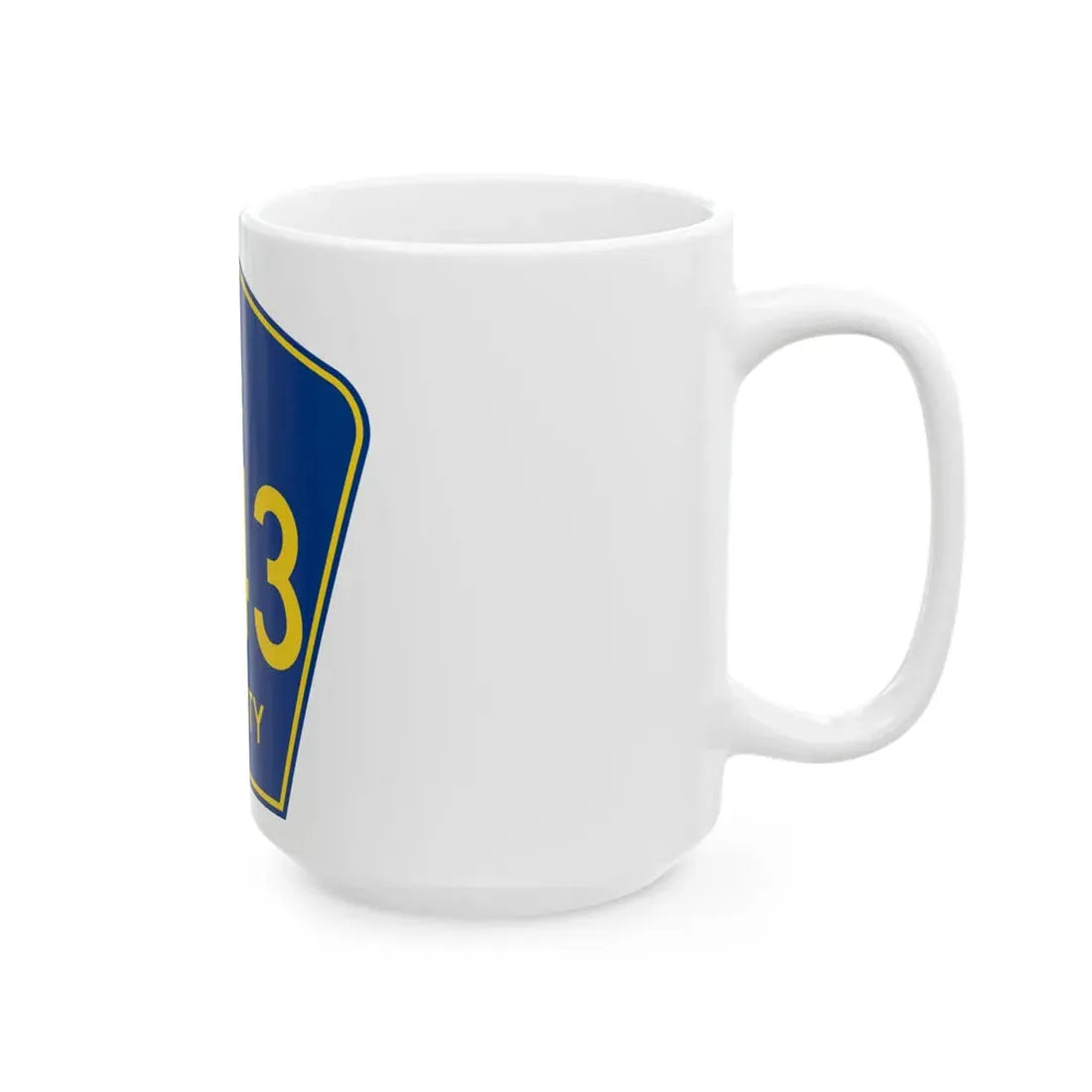 Sac County Route M43 IA (Iowa) (Road Sign) White Coffee Mug - Go Mug Yourself