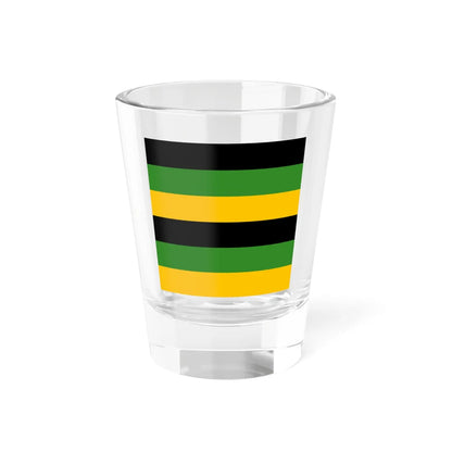 Sachsen-Weimar Infantry Flag 17th century 6 stripes (Germany) Shot Glass 1.5oz 1.5oz - Go Mug Yourself