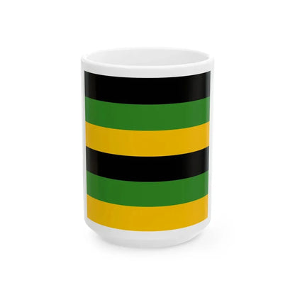 Sachsen-Weimar Infantry Flag 17th century 6 stripes (Germany) White Coffee Mug 15oz - Go Mug Yourself