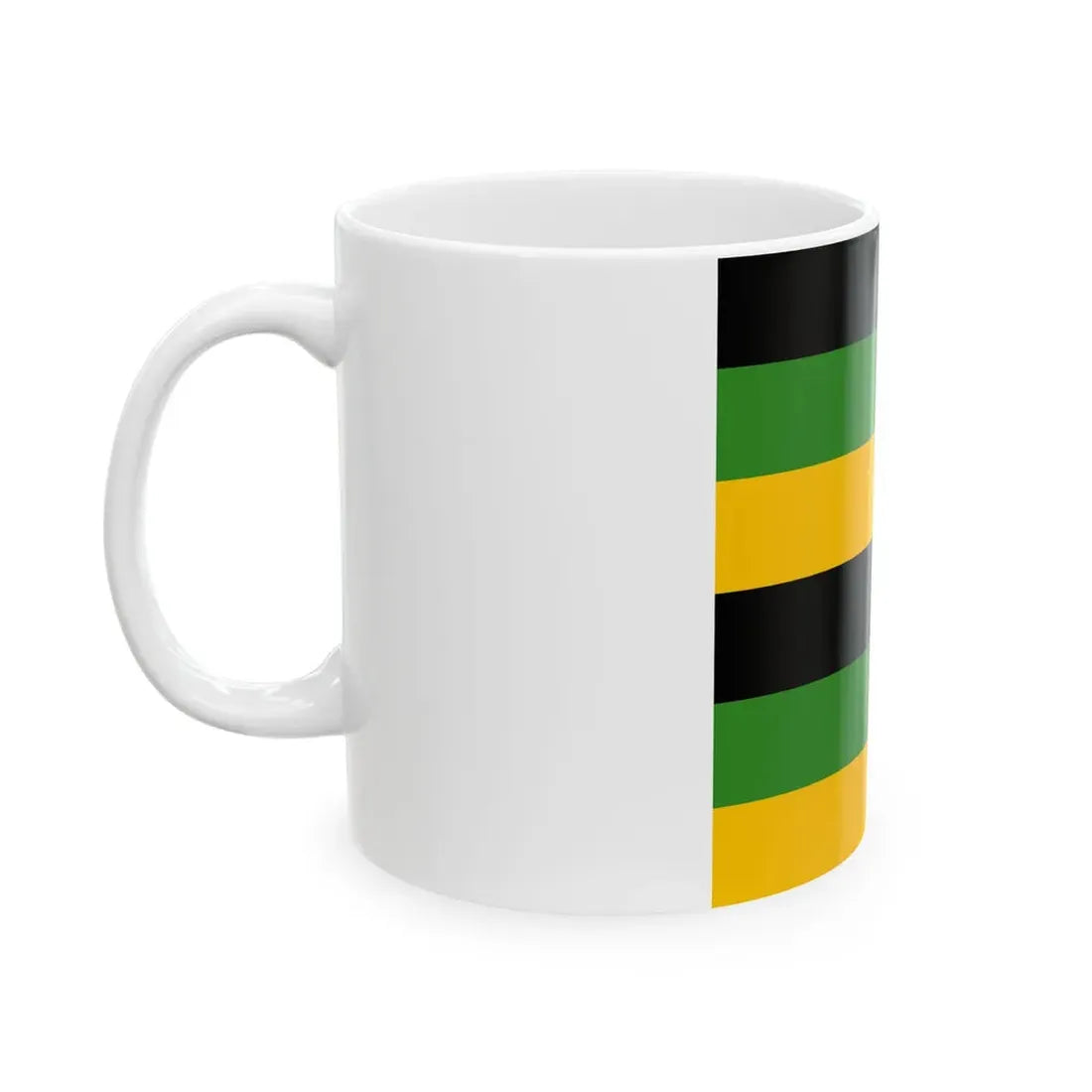 Sachsen-Weimar Infantry Flag 17th century 6 stripes (Germany) White Coffee Mug - Go Mug Yourself