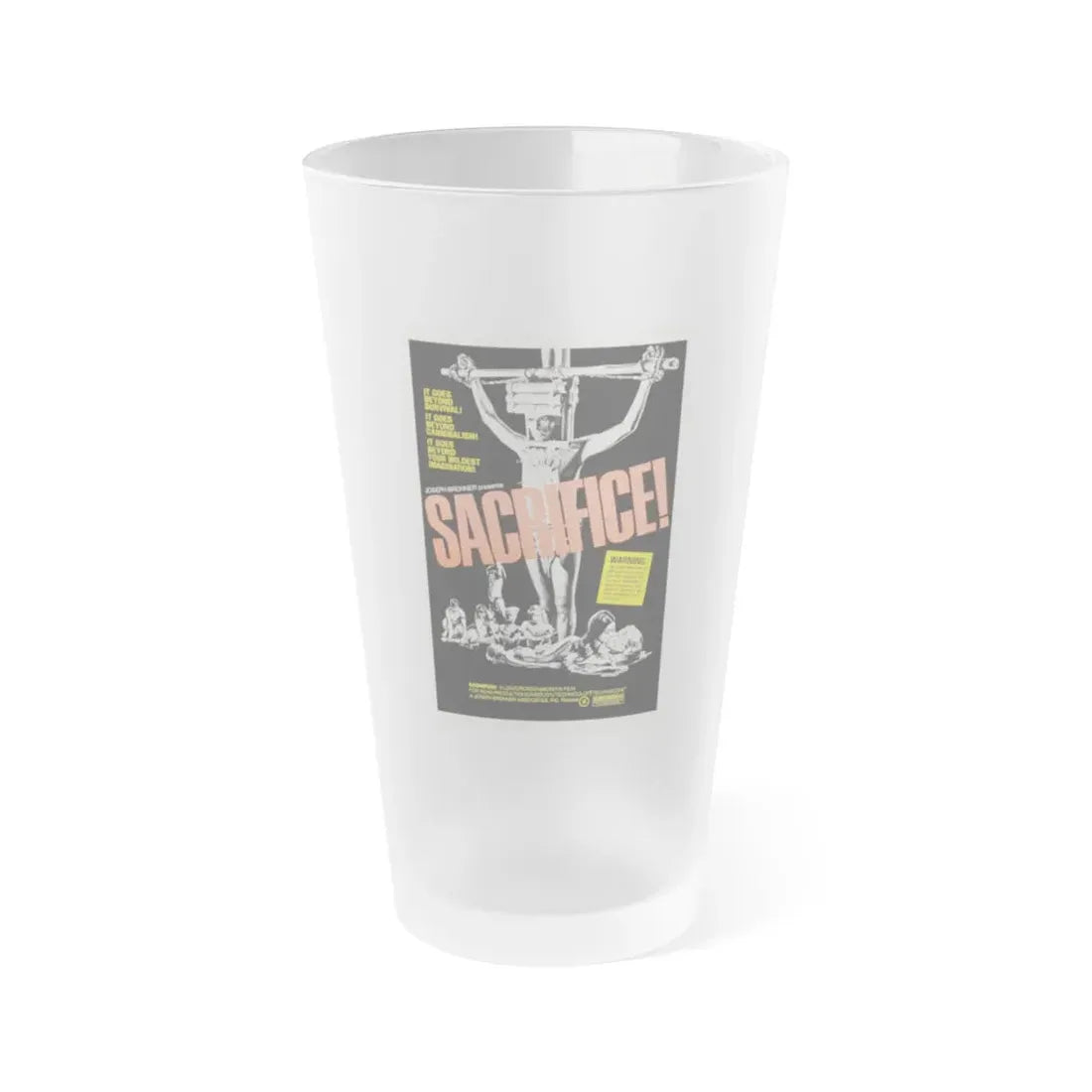 SACRIFICE! (MAN FROM DEEP RIVER) 1972 Movie Poster - Frosted Pint Glass 16oz 16oz Frosted - Go Mug Yourself
