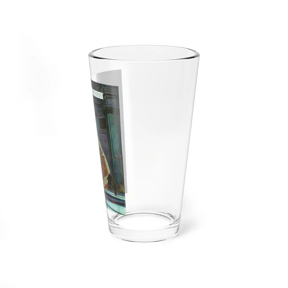 Sacrilege and theft illustrated by Paul Rabut for Saturday Evening Post (Magazine Illustration) Pint Glass 16oz - Go Mug Yourself
