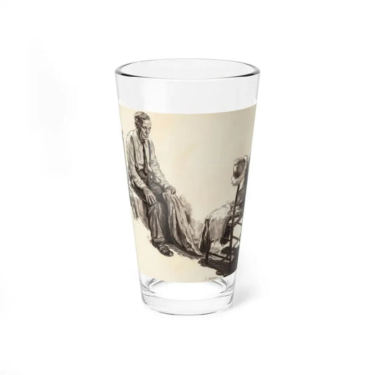 Sad Santa (Magazine Illustration) Pint Glass 16oz 16oz - Go Mug Yourself