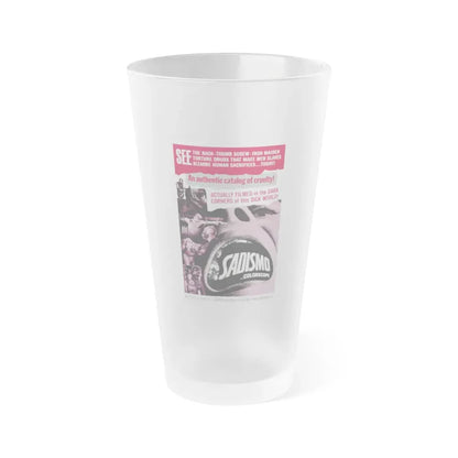 SADISMO 1967 Movie Poster - Frosted Pint Glass 16oz 16oz Frosted - Go Mug Yourself