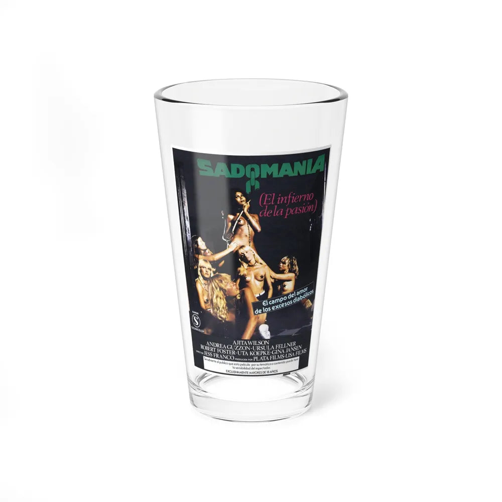 SADOMANIA 1981 Movie Poster - Pint Glass 16oz-16oz-Go Mug Yourself