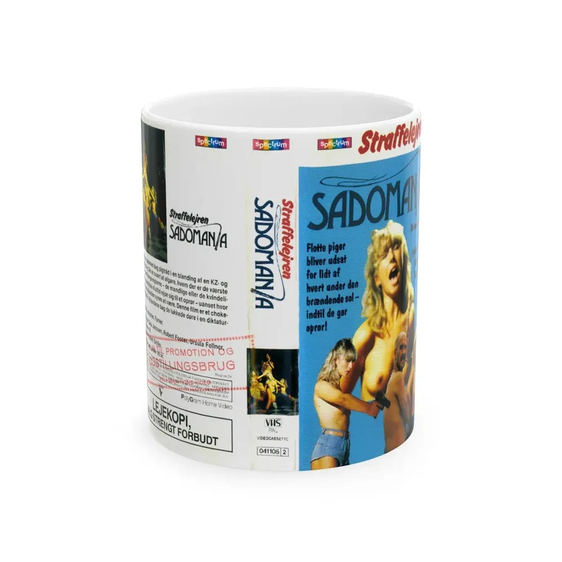 SADOMANIA (VHS COVER) - White Coffee Mug 11oz - Go Mug Yourself
