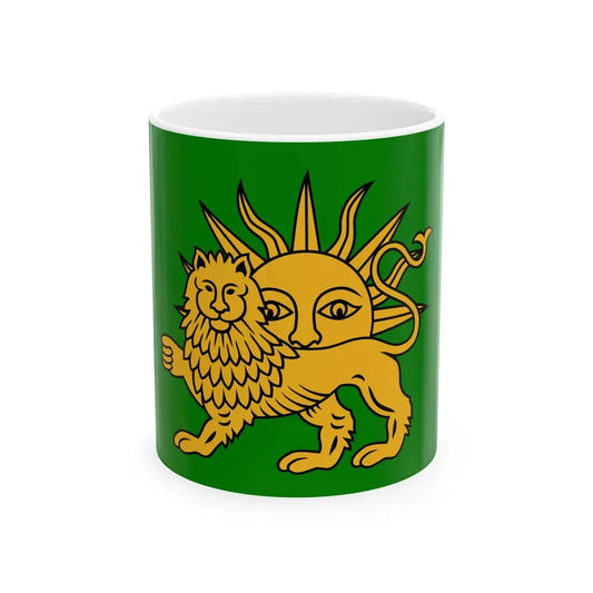 Safavid Flag (Iran) White Coffee Mug 11oz - Go Mug Yourself