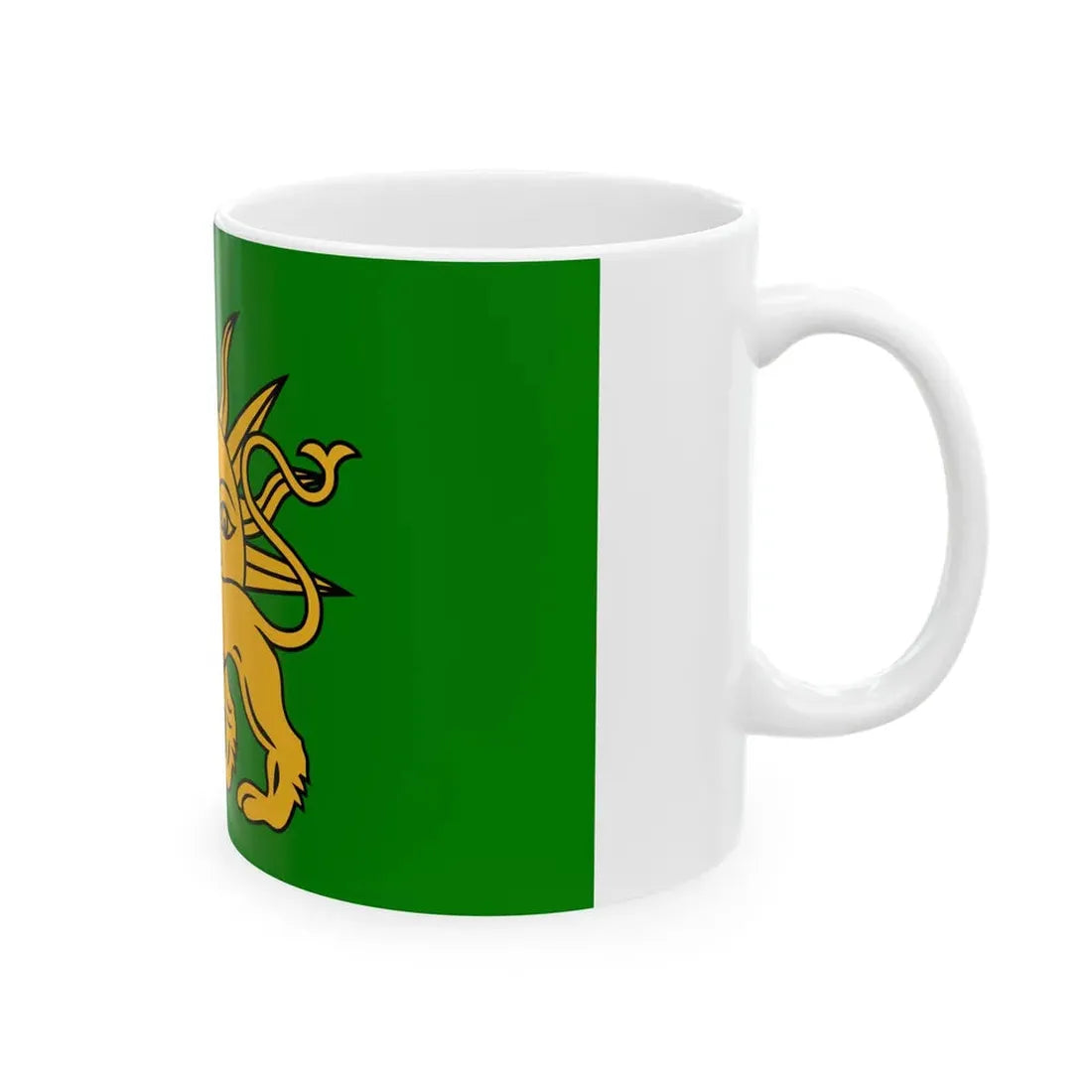 Safavid Flag (Iran) White Coffee Mug - Go Mug Yourself