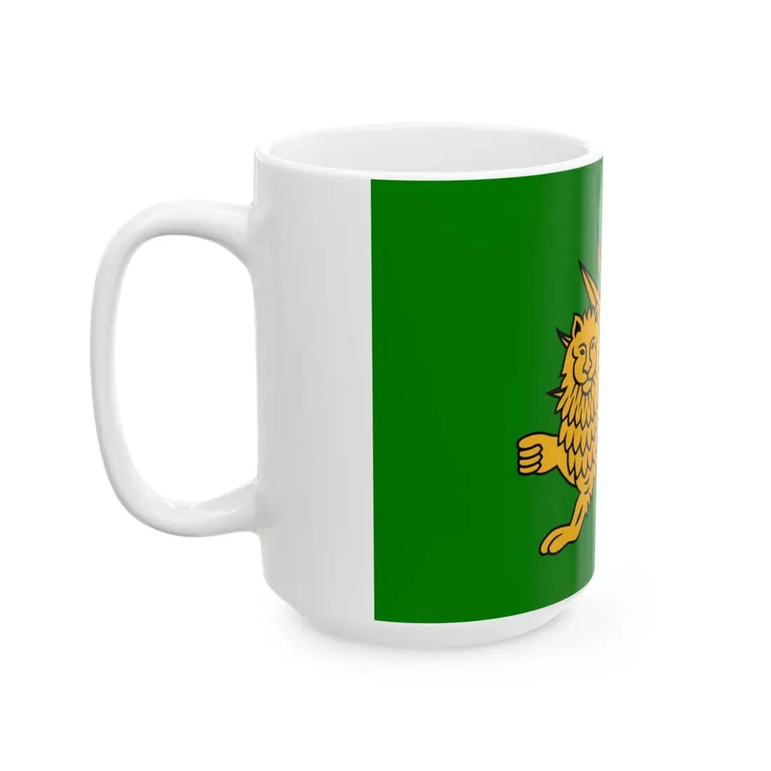 Safavid Flag (Iran) White Coffee Mug - Go Mug Yourself