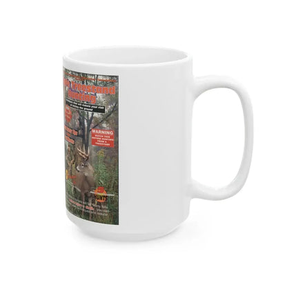 SAFE TREESTAND HUNTING (VHS COVER) - White Coffee Mug - Go Mug Yourself