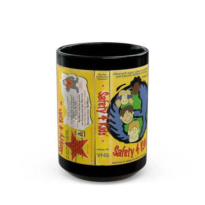 SAFETY 4 KIDS (VHS COVER) - Black Coffee Mug-15oz-Go Mug Yourself