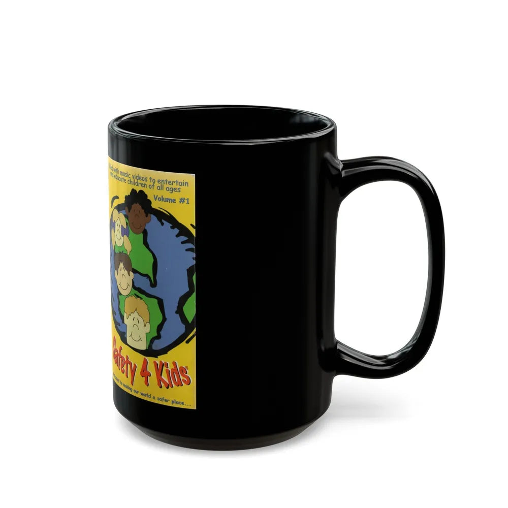 SAFETY 4 KIDS (VHS COVER) - Black Coffee Mug-Go Mug Yourself