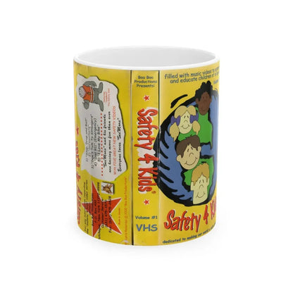SAFETY 4 KIDS (VHS COVER) - White Coffee Mug 11oz - Go Mug Yourself