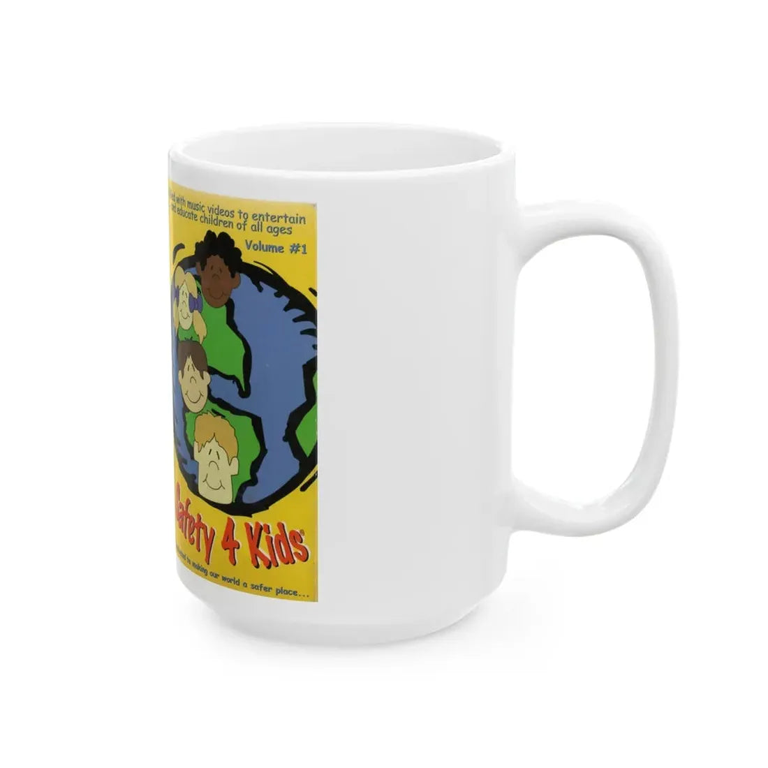 SAFETY 4 KIDS (VHS COVER) - White Coffee Mug - Go Mug Yourself