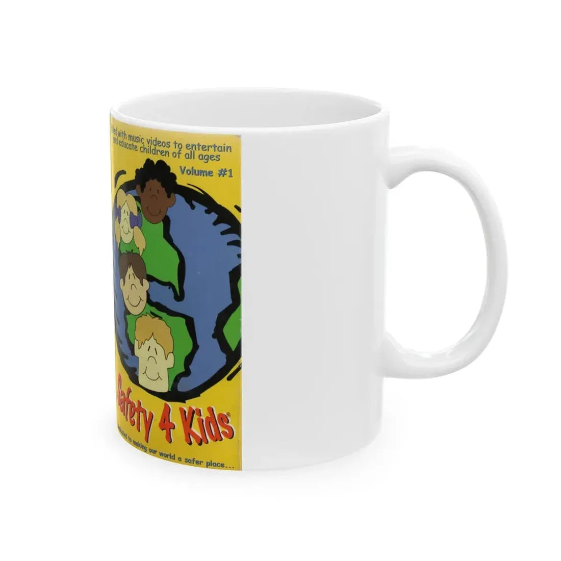 SAFETY 4 KIDS (VHS COVER) - White Coffee Mug - Go Mug Yourself