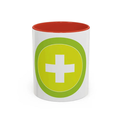 Safety (Boy Scout Merit Badge) Accent Coffee Mug 11oz Red - Go Mug Yourself