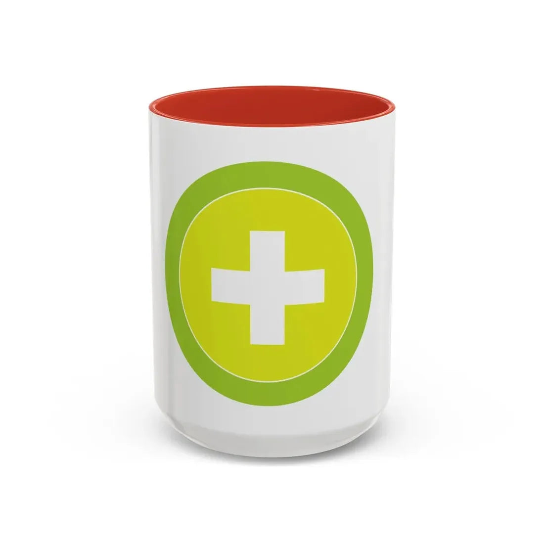 Safety (Boy Scout Merit Badge) Accent Coffee Mug 15oz Red - Go Mug Yourself