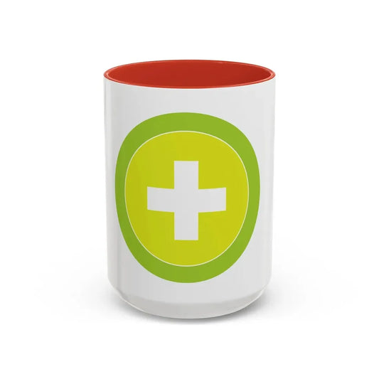 Safety (Boy Scout Merit Badge) Accent Coffee Mug 15oz Red - Go Mug Yourself