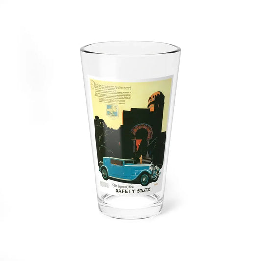 Safety Stutz ad, 1927 (2) (Magazine Illustration) Pint Glass 16oz 16oz - Go Mug Yourself