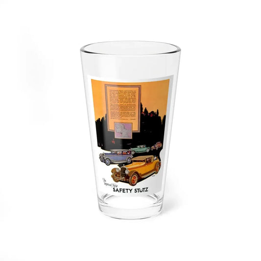Safety Stutz ad, 1927 (3) (Magazine Illustration) Pint Glass 16oz 16oz - Go Mug Yourself