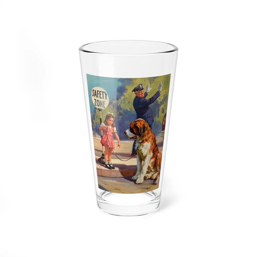 Safety Zone (Magazine Illustration) Pint Glass 16oz-16oz-Go Mug Yourself