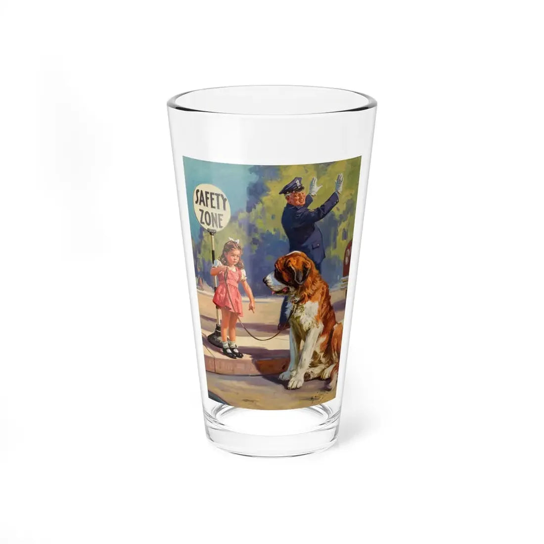 Safety Zone (Magazine Illustration) Pint Glass 16oz 16oz - Go Mug Yourself