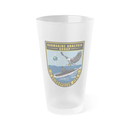 SAG USINDOPACOM JIOC (U.S. Navy) Frosted Pint Glass 16oz-Go Mug Yourself