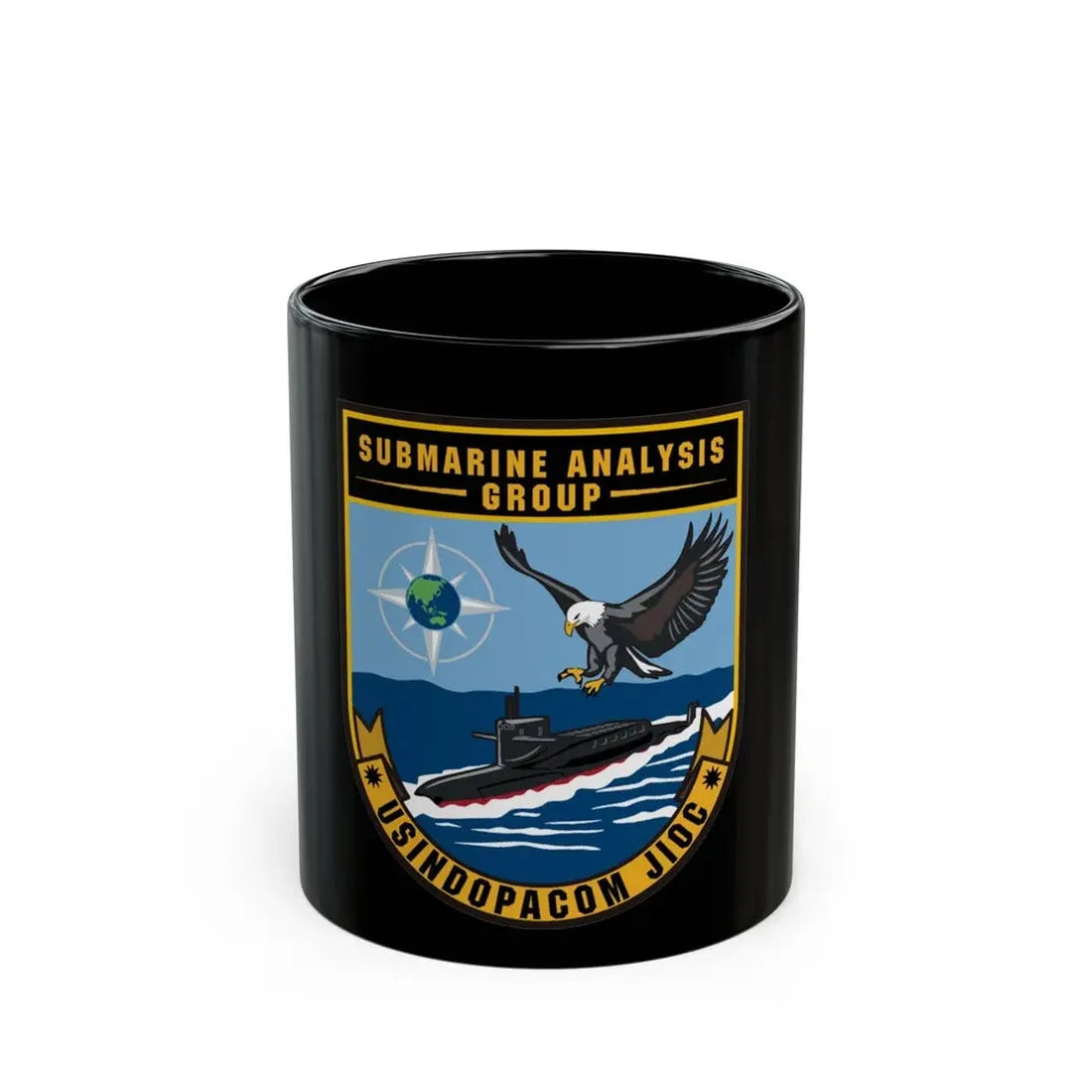 SAG USINDOPACOM JIOC (U.S. Navy) Black Coffee Mug 11oz - Go Mug Yourself