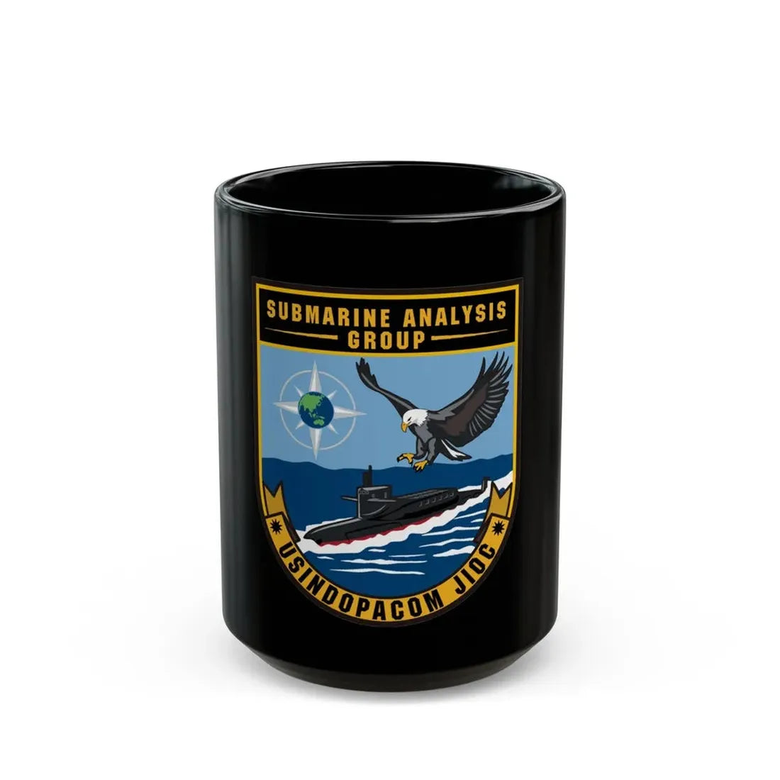 SAG USINDOPACOM JIOC (U.S. Navy) Black Coffee Mug 15oz - Go Mug Yourself